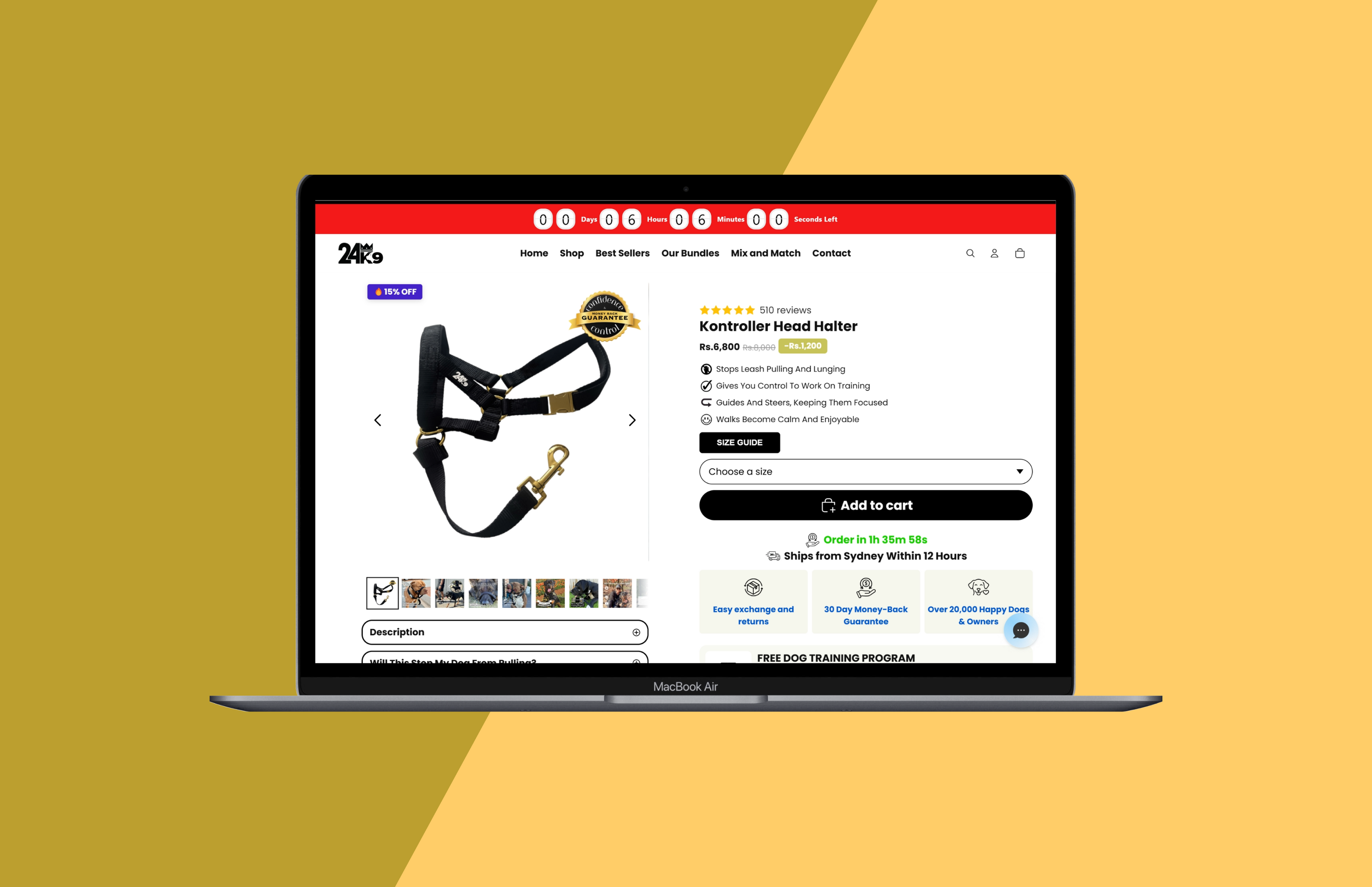 24k9 shopify store - Product page