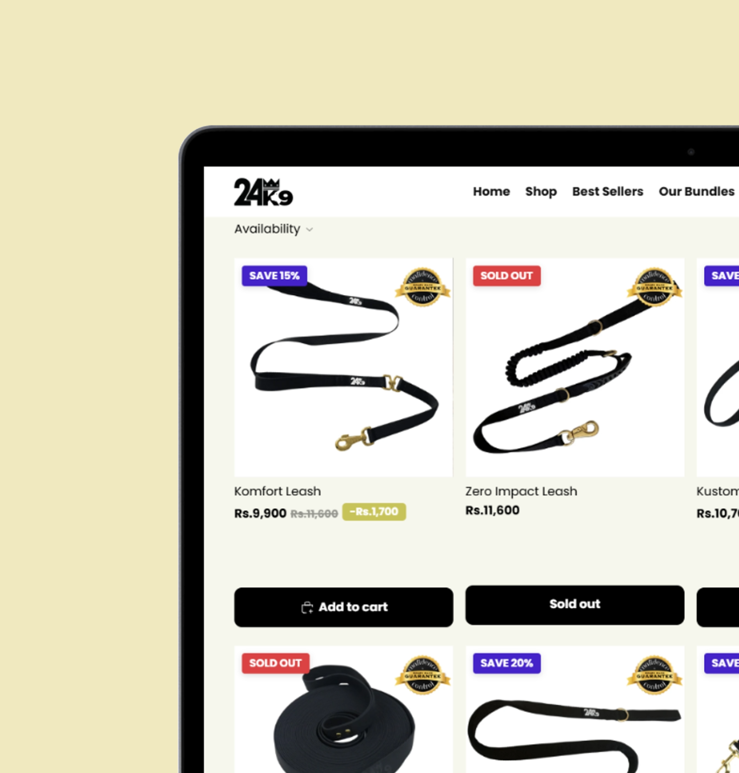 Shopify case study - collection page